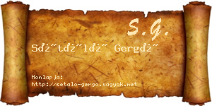Sétáló Gergő névjegykártya